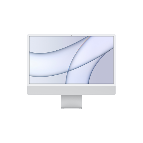 iMac 24" Retina 4,5K, (M1 8C CPU, 8C GPU), 8 ГБ, 256 ГБ SSD, серебристый