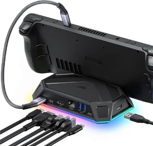 Док-станция JSAUX RGB HB0801 для Steam Deck, черный